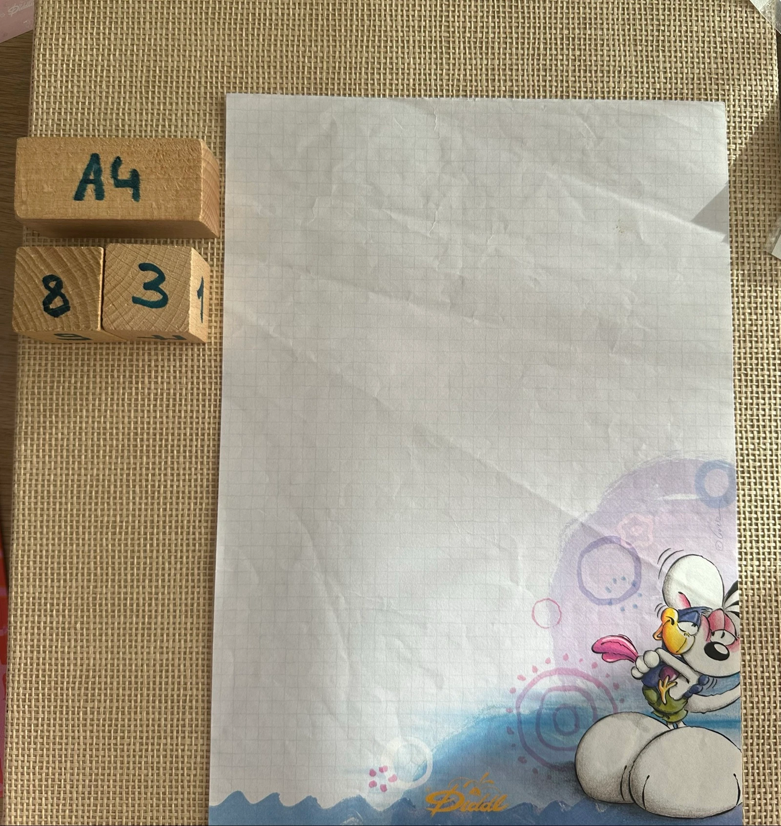 Diddl gekleurd briefpapier A4 nr.